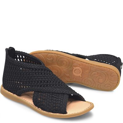 Iwa Mac shown in Black Knit Fabric (Black)