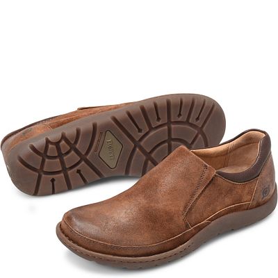 Nigel Slip On shown in Rust Distressed Combo (Brown)
